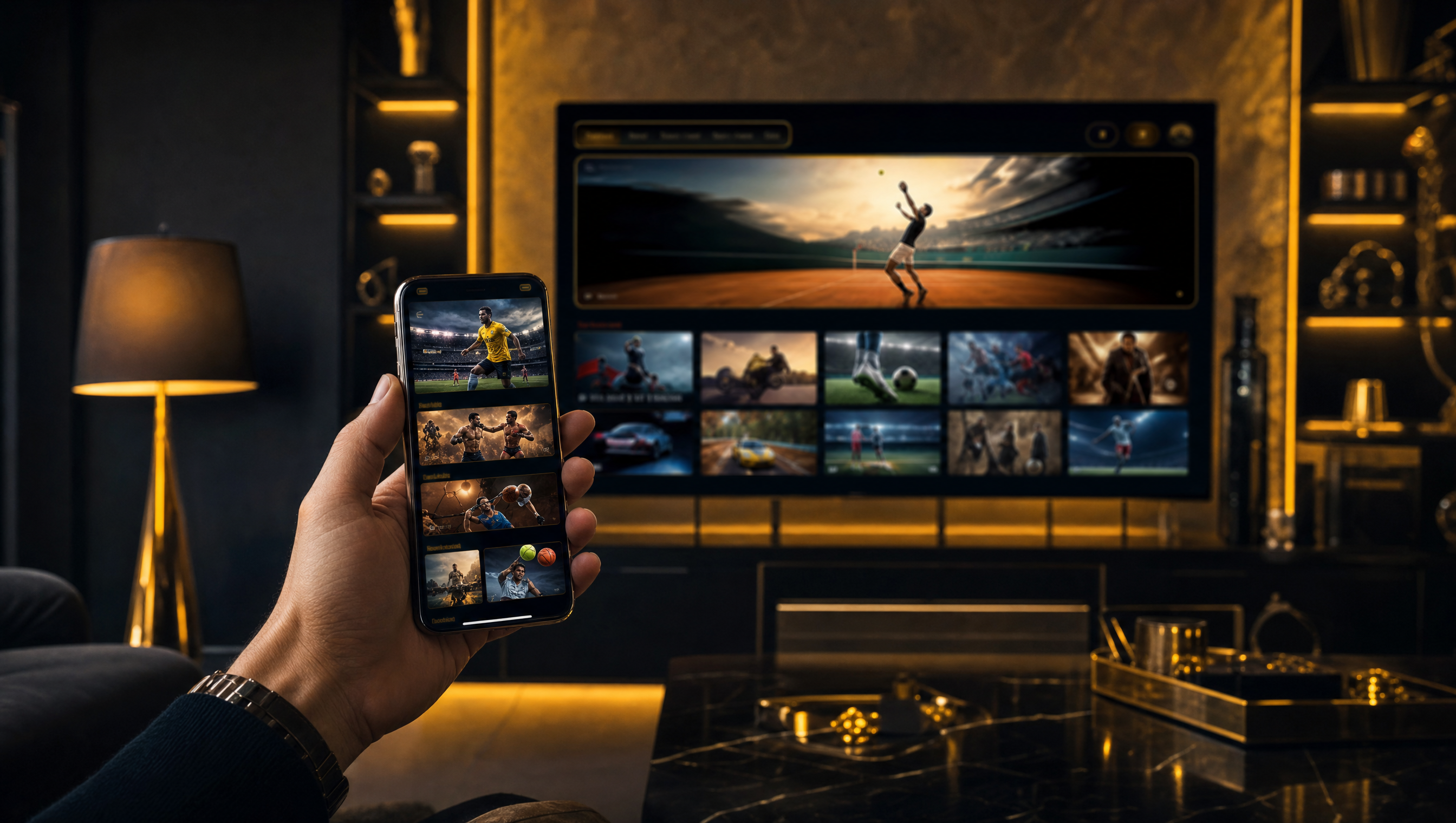 Strong 8K IPTV streaming on an iPhone and iPad running iOS, showing 4K channels through a Smarters app